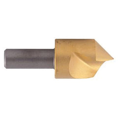 ‎3/8″ Size-1/4″ Shank-90°-M42 Single Flute Countersink - TiN Coated - Apex Tool & Supply