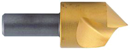 3/4" Size-1/2" Shank-82°-M42 Single Flute Countersink -  TiN Coated - Apex Tool & Supply