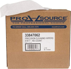 PRO-SOURCE - Dry Shop Towel/Industrial Wipes - Pop-Up, 17" x 9" Sheet Size, White - Apex Tool & Supply