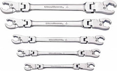 Armstrong - 5 Piece, 1/4 to 7/8" Flare Nut Wrench Set - Apex Tool & Supply