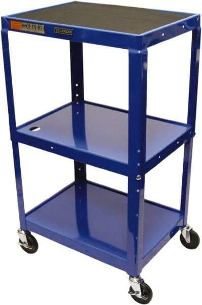 Luxor - 300 Lb Capacity, 24" Wide x 18" Long x 42" High Standard Utility Cart - 3 Shelf, Steel - Apex Tool & Supply