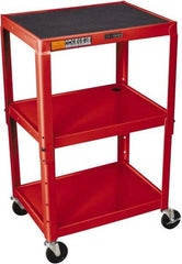 Luxor - 300 Lb Capacity, 24" Wide x 18" Long x 42" High Standard Utility Cart - 3 Shelf, Steel - Apex Tool & Supply