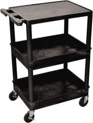 Luxor - 300 Lb Capacity, 24" Wide x 18" Long x 36" High Shelf Cart - 3 Shelf, Plastic - Apex Tool & Supply