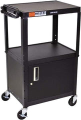 Luxor - 300 Lb Capacity, 24" Wide x 18" Long x 42" High Standard Utility Cart - 3 Shelf, Steel - Apex Tool & Supply
