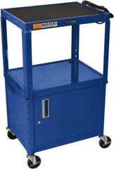 Luxor - 300 Lb Capacity, 24" Wide x 18" Long x 42" High Standard Utility Cart - 3 Shelf, Steel - Apex Tool & Supply