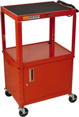 Luxor - 300 Lb Capacity, 24" Wide x 18" Long x 42" High Standard Utility Cart - 3 Shelf, Steel - Apex Tool & Supply