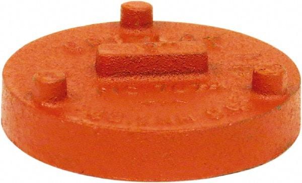 Made in USA - Size 2", Class 150, Malleable Iron Orange Pipe Cap - Grooved End Connection - Apex Tool & Supply