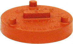 Made in USA - Size 2", Class 150, Malleable Iron Orange Pipe Cap - Grooved End Connection - Apex Tool & Supply