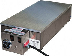 Valad Electric Heating - 28" Long x 14 Wide x 6" High, 110/120 Volt Hot Plate - 100 to 550°F, 1 Burner, Aluminum Plate, 1500 Watt, 13.6 Amps, 304 Stainless Steel Base - Apex Tool & Supply