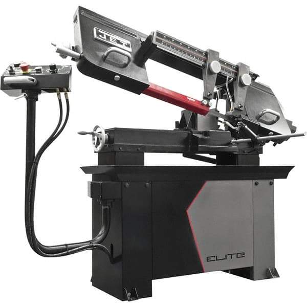 Jet - 8 x 13" Manual Horizontal Bandsaw - 1 Phase, 115/230 Volts, Variable Speed Pulley Drive - Apex Tool & Supply