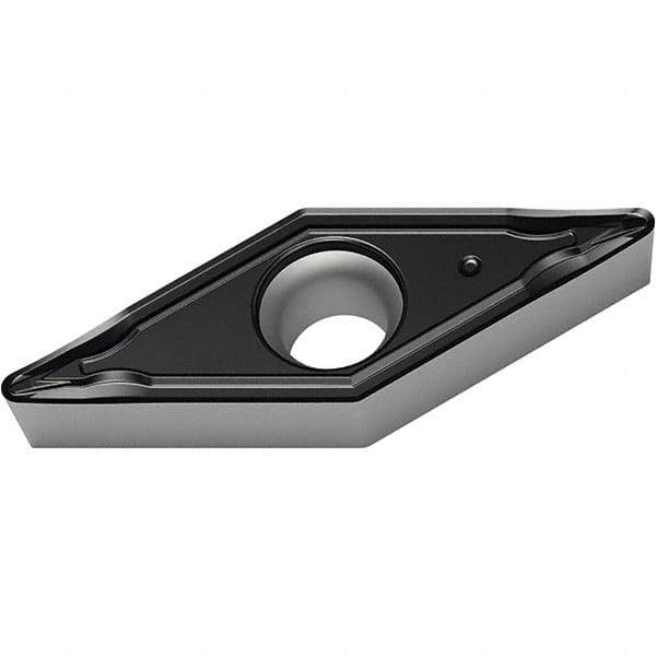 Walter - VCMT221 PF4 Grade WMP20S Carbide Turning Insert - TiCN/Al2O3/TiCN Finish, 35° Diamond, 1/4" Inscr Circle, 1/8" Thick, 1/64" Corner Radius - Apex Tool & Supply