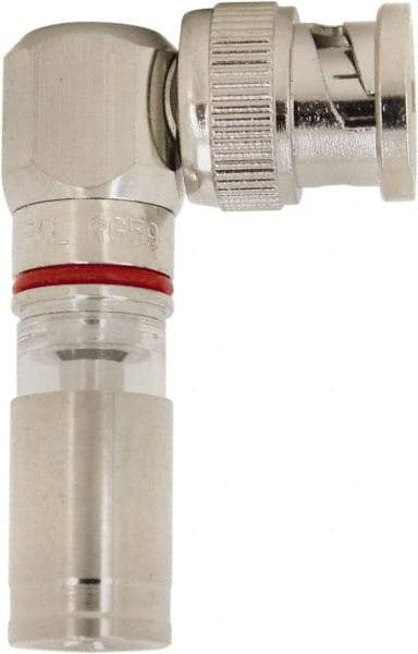 Ideal - Right Angle, BNC Compression Coaxial Connector - Compatible with RG59, Brass Body - Apex Tool & Supply