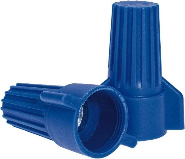 Ideal - 3, 12 to 2, 6 AWG, 600 Volt, Flame Retardant, Wing Twist on Wire Connector - Blue, 221°F - Apex Tool & Supply