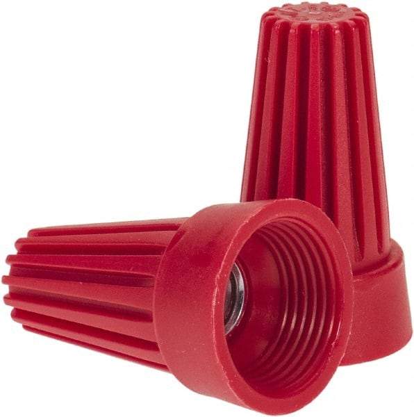 Ideal - 2, 14 to 4, 12 AWG, 600 Volt, Flame Retardant, Standard Twist on Wire Connector - Red, 221°F - Apex Tool & Supply
