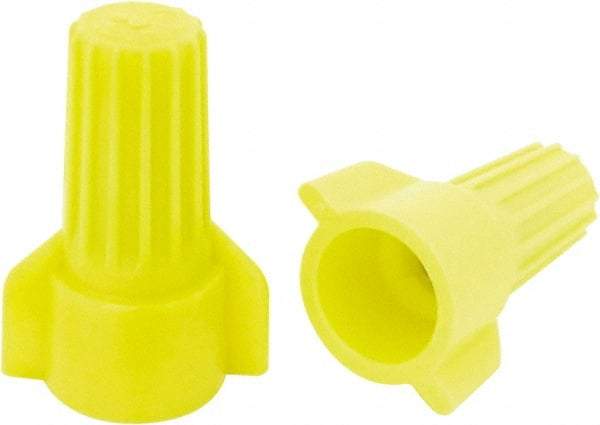 Ideal - 2, 18 to 3, 12 AWG, 600 Volt, Flame Retardant, Wing Twist on Wire Connector - Yellow, 221°F - Apex Tool & Supply