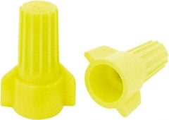 Ideal - 2, 18 to 3, 12 AWG, 600 Volt, Flame Retardant, Wing Twist on Wire Connector - Yellow, 221°F - Apex Tool & Supply