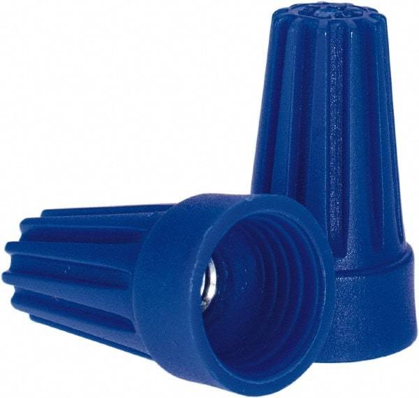 Ideal - 3, 20 to 3, 16 AWG, 300 Volt, Flame Retardant, Standard Twist on Wire Connector - Blue, 221°F - Apex Tool & Supply
