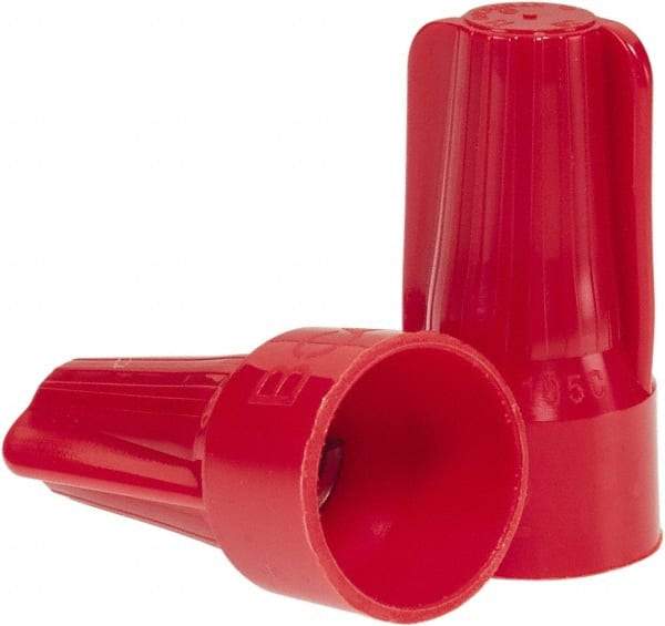 Ideal - 2, 18 to 5, 12 AWG, 600 Volt, Flame Retardant, Standard Twist on Wire Connector - Red, 221°F - Apex Tool & Supply