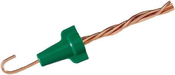 Ideal - 2, 14 to 4, 12 AWG, 600 Volt, Flame Retardant, Wing Twist on Wire Connector - Green, 221°F - Apex Tool & Supply