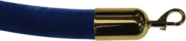 Tensator - 6' Long x 2" Wide Velour Rope - Blue - Apex Tool & Supply