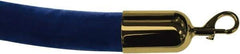 Tensator - 6' Long x 2" Wide Velour Rope - Blue - Apex Tool & Supply