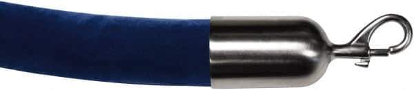 Tensator - 6' Long x 2" Wide Velour Rope - Blue - Apex Tool & Supply