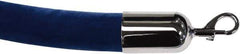 Tensator - 8' Long x 2" Wide Velour Rope - Blue - Apex Tool & Supply