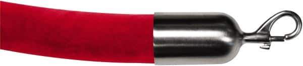 Tensator - 6' Long x 2" Wide Velour Rope - Red - Apex Tool & Supply