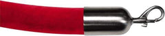 Tensator - 8' Long x 2" Wide Velour Rope - Red - Apex Tool & Supply
