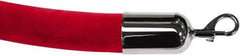 Tensator - 8' Long x 2" Wide Velour Rope - Red - Apex Tool & Supply