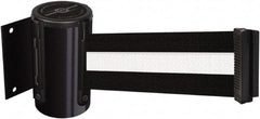 Tensator - 4" High x 2" Long x 3" Wide Barricade Tape Dispenser - Steel, Black Powdercoat Finish, Black, Use with Tensabarrier - Apex Tool & Supply