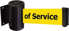 Tensator - 4" High x 2" Long x 3" Wide Barricade Tape Dispenser - Steel, Black Powdercoat Finish, Black, Use with Tensabarrier - Apex Tool & Supply
