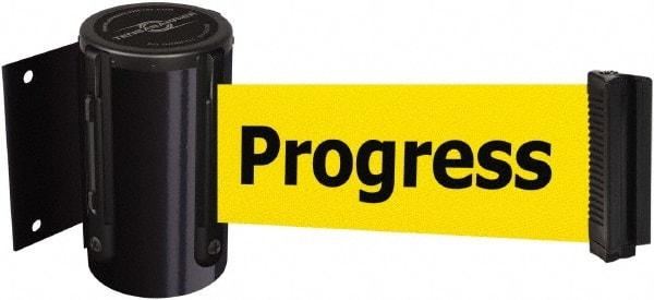 Tensator - 4" High x 2" Long x 3" Wide Barricade Tape Dispenser - Steel, Black Powdercoat Finish, Black, Use with Tensabarrier - Apex Tool & Supply