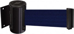Tensator - 4" High x 2" Long x 3" Wide Barricade Tape Dispenser - Steel, Black Powdercoat Finish, Black, Use with Tensabarrier - Apex Tool & Supply