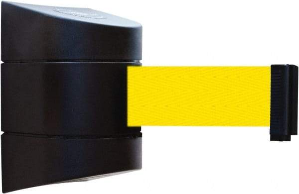 Tensator - 5" High x 3" Long x 3" Wide Barricade Tape Dispenser - Steel, Black Powdercoat Finish, Black, Use with Tensabarrier - Apex Tool & Supply