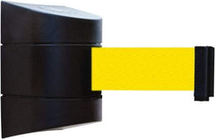 Tensator - 5" High x 3" Long x 3" Wide Barricade Tape Dispenser - Steel, Black Powdercoat Finish, Black, Use with Tensabarrier - Apex Tool & Supply
