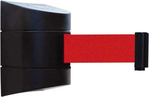 Tensator - 5" High x 3" Long x 3" Wide Barricade Tape Dispenser - Steel, Black Powdercoat Finish, Black, Use with Tensabarrier - Apex Tool & Supply