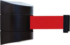 Tensator - 5" High x 3" Long x 3" Wide Barricade Tape Dispenser - Steel, Black Powdercoat Finish, Black, Use with Tensabarrier - Apex Tool & Supply