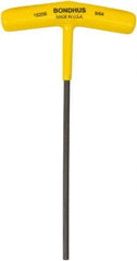 Bondhus - 9/64" Hex, T-Handle Cushion Grip, Hex Key - 6" OAL, Protanium High Torque Steel, Inch System of Measurement - Apex Tool & Supply