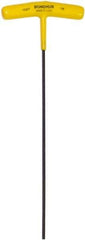 Bondhus - 1/8" Hex, T-Handle Cushion Grip, Hex Key - 9" OAL, Protanium High Torque Steel, Inch System of Measurement - Apex Tool & Supply