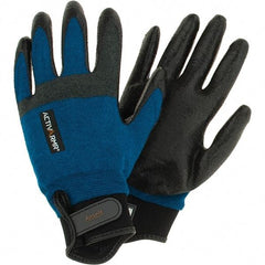 Ansell - Size XL, ANSI Cut Lvl A3, Abrasion Lvl 3, Cut Resistant Gloves - Palm Coated, Black/Blue - Apex Tool & Supply