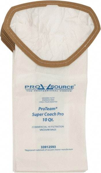 PRO-SOURCE - 2.5 Gal Meltblown Polypropylene & Paper Vacuum Bag - For ProTeam Super Coach Pro 6, GoFree Pro & ProVac FS 6 Qt Backpacks - Apex Tool & Supply