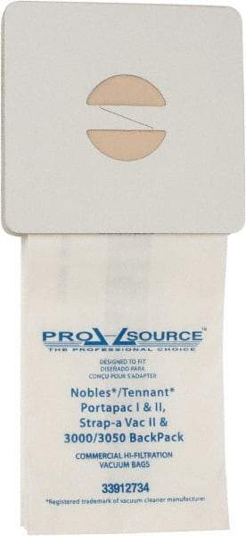 PRO-SOURCE - Meltblown Polypropylene & Paper Vacuum Bag - For Nobles Portapac I & II / Nobles Strap-A-Vac II/Tennant 3000/3050 Backpacks - Apex Tool & Supply
