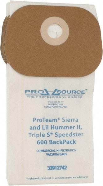 PRO-SOURCE - Meltblown Polypropylene & Paper Vacuum Bag - For ProTeam Sierra & Lil Hummer II (Open top bag), Triple S Speedster 600 Backpack - Apex Tool & Supply