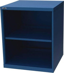 LISTA - 2 Shelf, 33-1/2" High x 28" Wide Bookcase - 28-1/2" Deep, Steel, Blue - Apex Tool & Supply