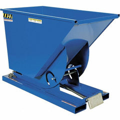 Vestil - 2,000 Lb Load Capacity, 3/4 Cu Yd, Steel Self-Dumping Hopper - 31-11/16" Wide x 61-1/8" Long x 42-11/16" High, Blue - Apex Tool & Supply