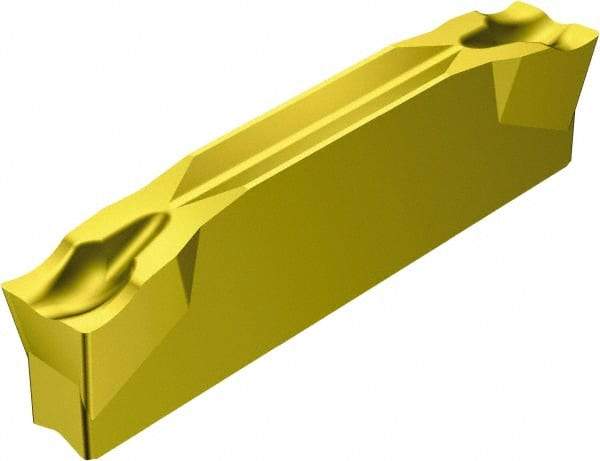 Sandvik Coromant - R123x2G CM 2135 Grade, 0.1181" Cutting Width, Carbide Cutoff Insert - 5° Right Hand Lead Angle, 0.0079" Cnr Rad, TiCN/Al2O3/TiN Coated | Apex Tool & Supply