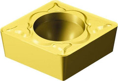 Sandvik Coromant - CPMT32.51 MM Grade 2025 Carbide Turning Insert - TiCN/AI2O3/TiN Finish, 80° Diamond, 3/8" Inscr Circle, 5/32" Thick, 1/64" Corner Radius - Apex Tool & Supply