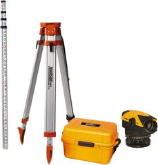 Johnson Level & Tool - 26x Magnification, 2.62 to 350 Ft. Measuring Range, Automatic Optical Level Kit - Accuracy 1/16 Inch at 200 Ft., Kit Includes Tripod, 13 Grade Rod, Hard Shell Carrying Case - Apex Tool & Supply