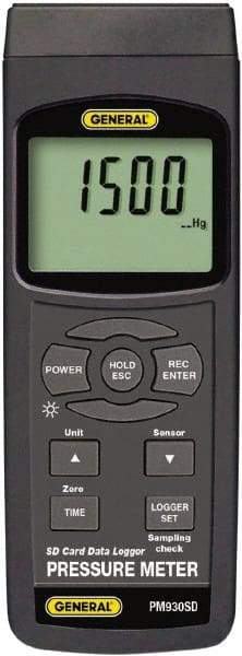 General - 400 bar Max Max psi, 0.5% Accuracy, Female Thread Differential Pressure Manometer - 1/2 Inch Thread, 2 Maximum PSI, 400 Inch Water Column, Low Differential Pressure Switches - Apex Tool & Supply